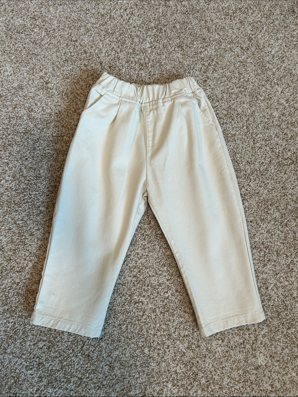 Kids Fostered Collection Pants- Cream